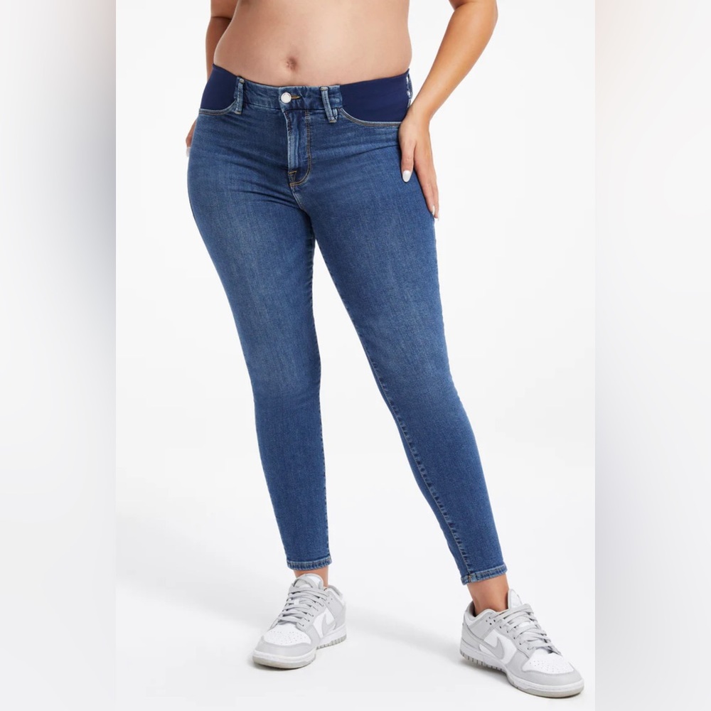 EUC Good American Maternity Good Legs Cropped Jeans